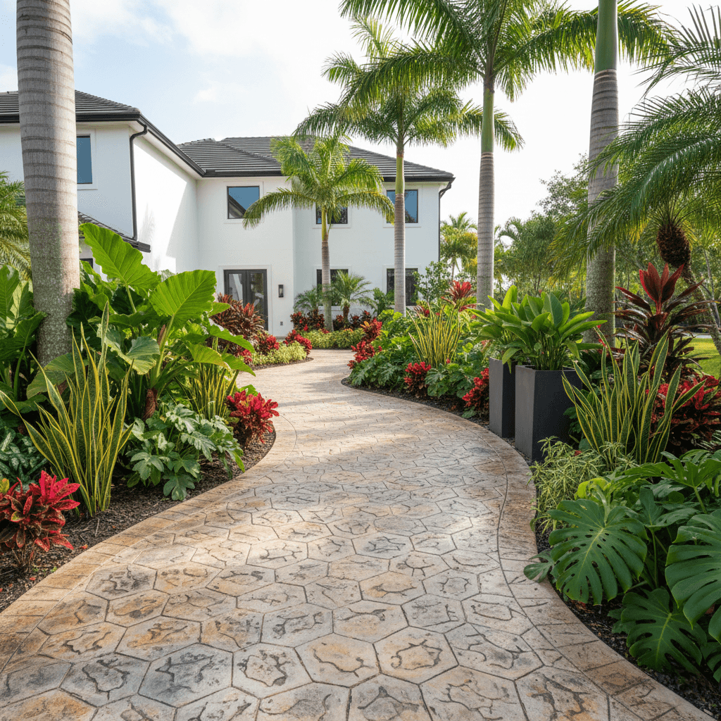 concrete walkway doral