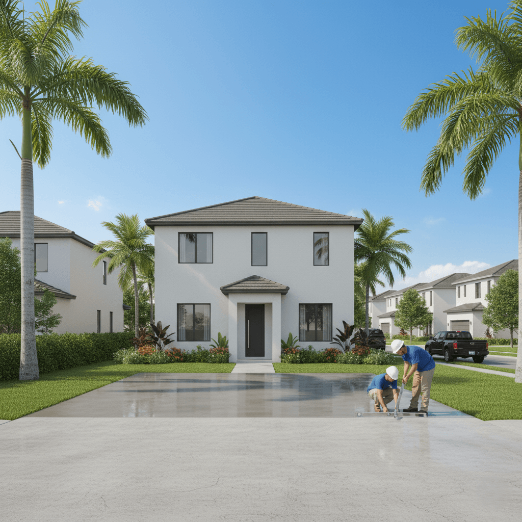 pouring concrete doral